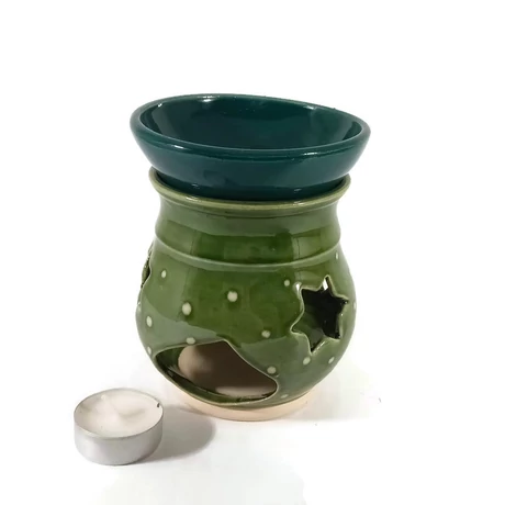 Párologtató aromalámpa fenyőzöld, csillagos